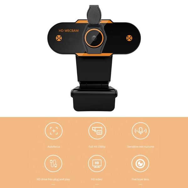 

webcams x7 1080p hd- usb2.0 web camera computer pc webcam with microphone for online teaching conference live video streaming