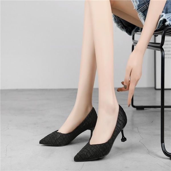 

pointed toe high heels women 2021 spring autumn sandals heel pumps ladies wedding party dress shoes woman black