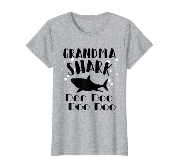 

womens grandma shark doo doo t shirt funny gift from grandson, White;black