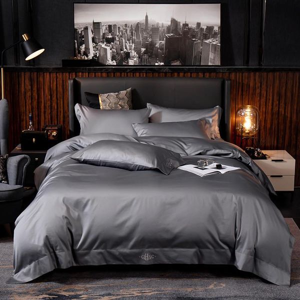 

white bedding set  luxury egypian cotton embroidery bedding sheet super king size bed sheet set qq78#