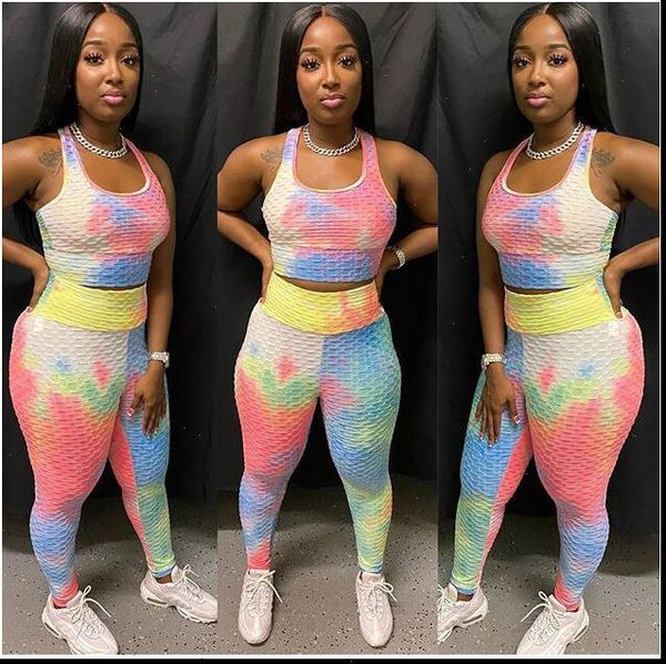 

women pineapple print tracksuits skinny crop workout pants active outfits set, Gray