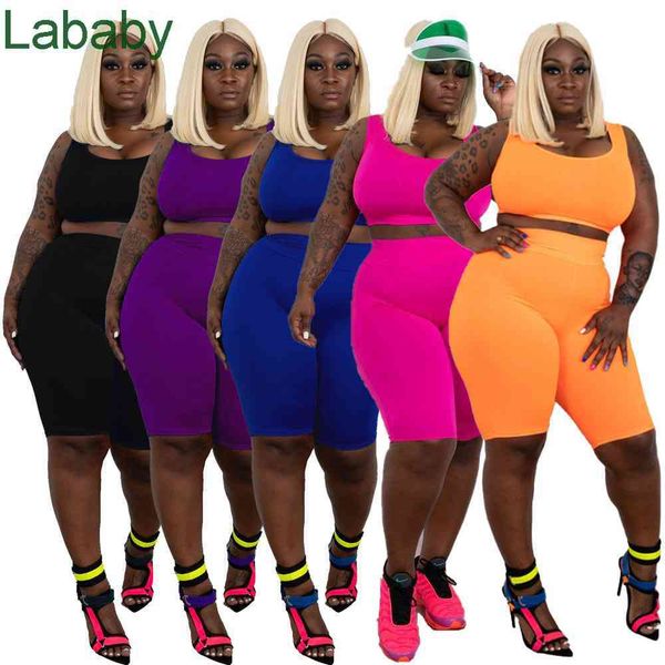 

plus size women tracksuits two pieces set designer casual large versatile yama elastic vest shorts suits body shaping t shirts 5 colours, Gray