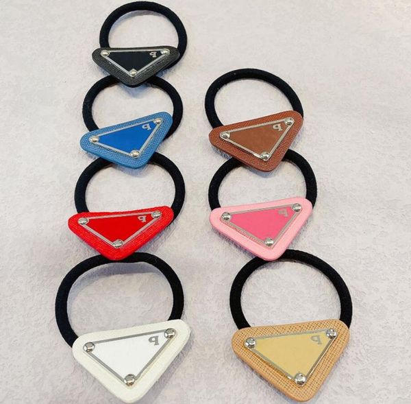 

2021ss brand designer letter print headbands hairbands fashion for women girl luxury pure color elastic hair rubber bands head, Pink