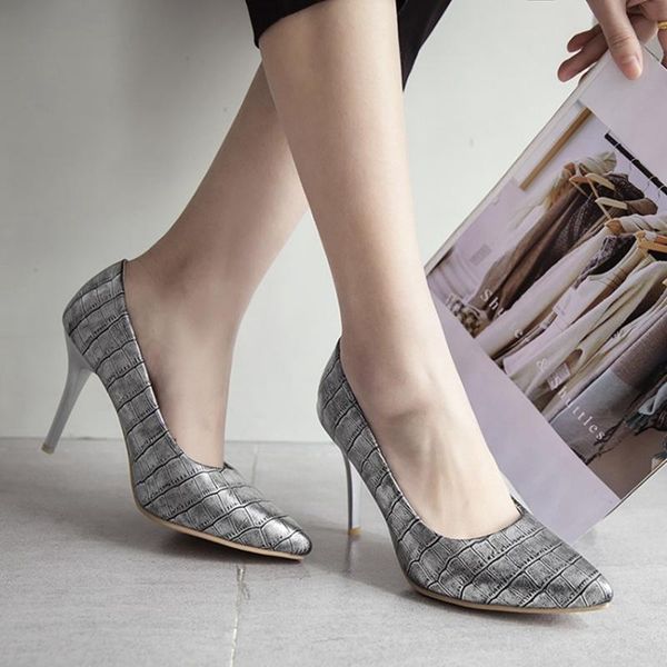 

dress shoes 2021 summer versatile fashion pointed stiletto heels women-162, Black