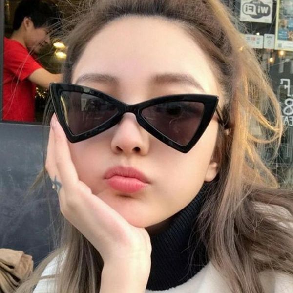 

2021 new cat eye sunglasses women fashion ladies vintage sun glasses female triangle retro feminino mn5160, White;black