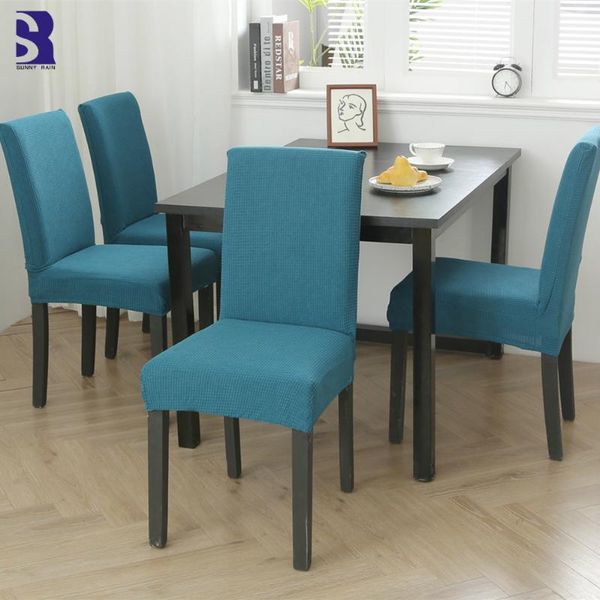 

chair covers sunnyrain 6-piece elastic dining set spandex slipcover for