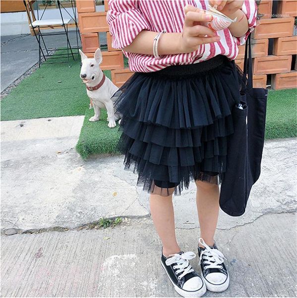 

skirts 2021 summer girls solid color skirt cake1, Blue