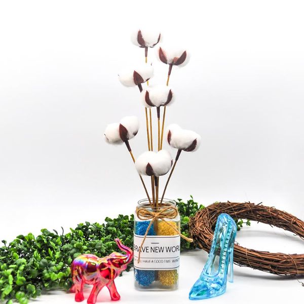 

1pcs artificial kapok head dried flower bouquet decoration supplies plant flower diy home wedding room living room decoration