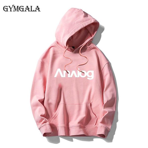 

men's hoodies & sweatshirts analog winter coat pink sweet hooded sorry print harajuku loose pocket womens fleece flannel pullover men s, Black