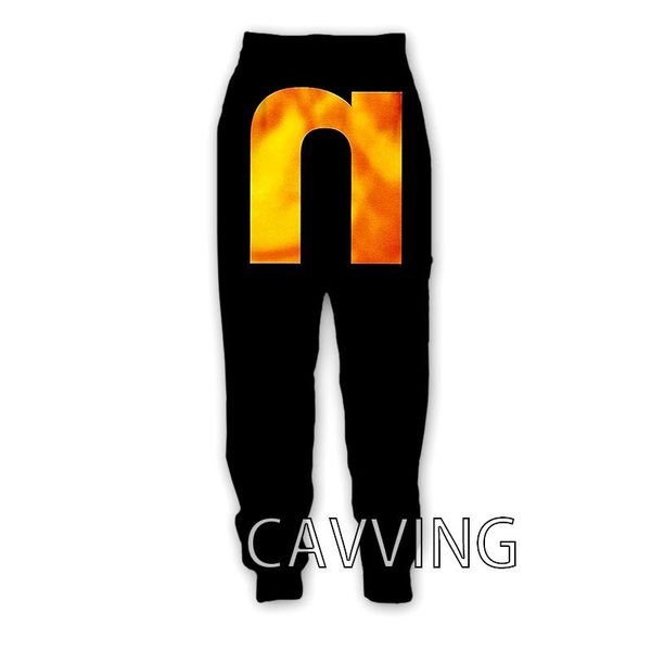 

men's pants cavving 3d print nin nine inch nails band casual sports sweatpants straight jogging trousers, Black