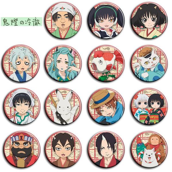 

pins, brooches anime badges 58 mm badge pins hoozuki no reitetsu irons buttons, Gray