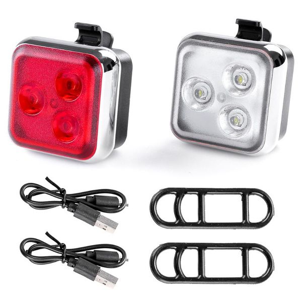 

bike lights bicycle led taillights usb charging mountain riding warning rear lamp cycling front light accessories
