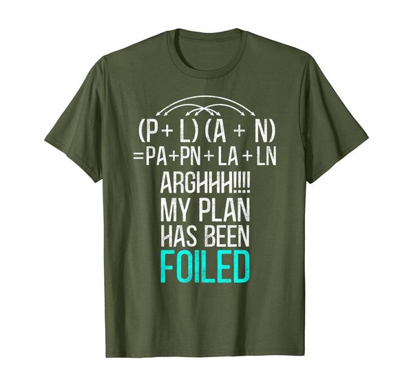 

my plan has been foiled funny math teacher pun t-shirt, White;black