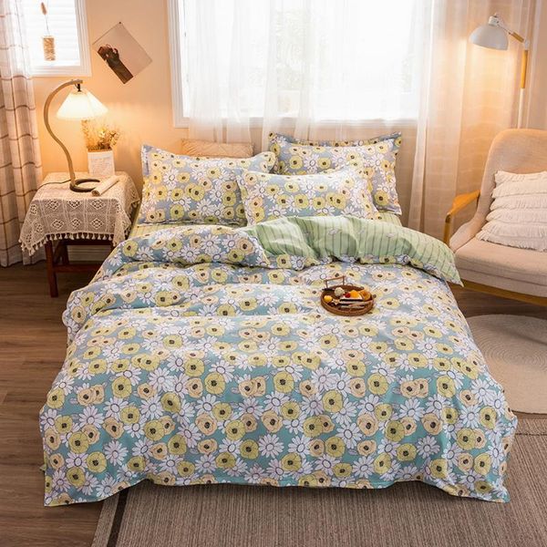 

bedding sets 4-piece set printed bed linen euro 150x200 quilt covers pillowcases sheets 160x200 135x200 200x230 fulll king size