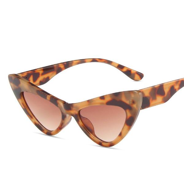 

sunglasses 2021 fashion jelly color cat eye women trending green yellow shades uv400 vintage men leopard tea sun glasses, White;black