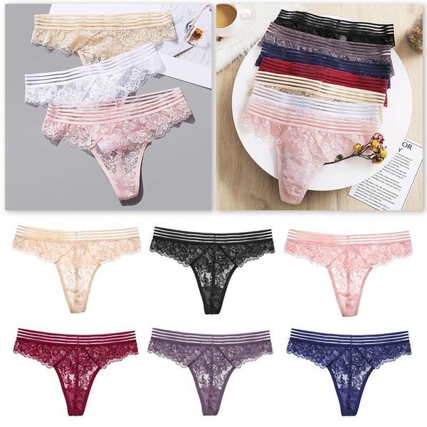 

salablenew string women printed layer taille dunne organza panties fashion ees underwear, Black;pink