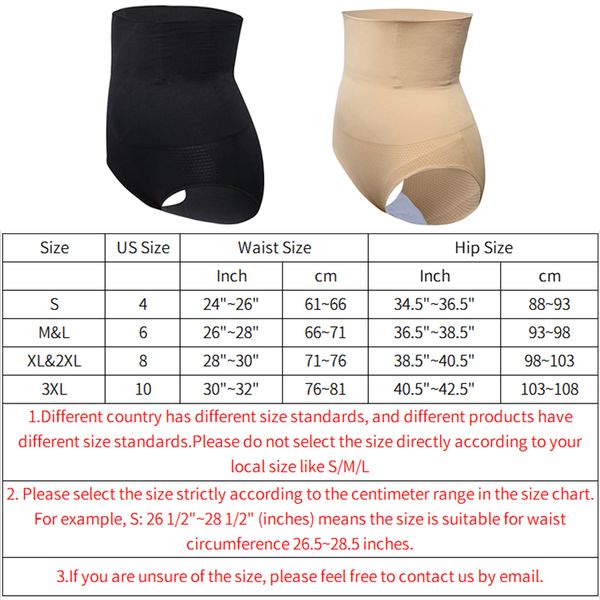 

high waist shapewear tummy control panties waist trainer abdomen slimming body shaper butt lifter sculpting modeling underwear, Black