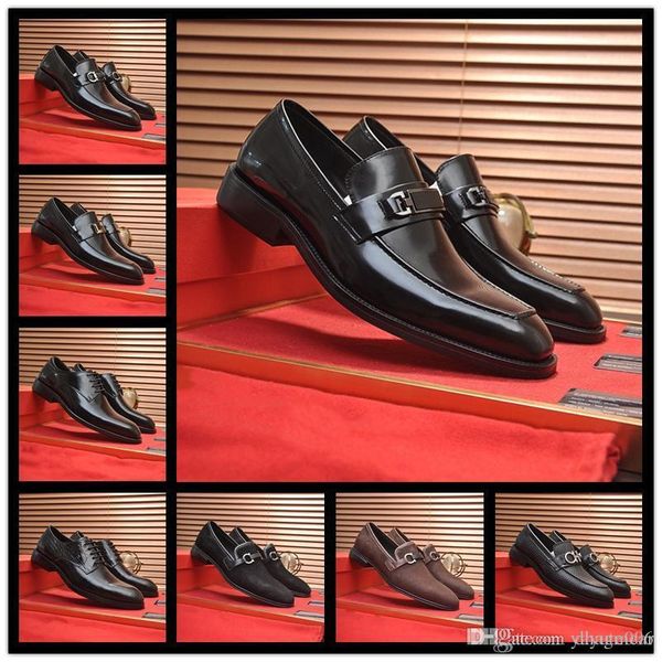 

iduzi men dress shoes formal wedding party men leather shoes luxury oxford shoes for men, Black