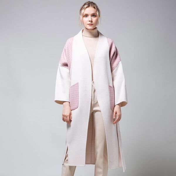 

women's wool & blends 2021 autumn and winter fashion coat long, Black