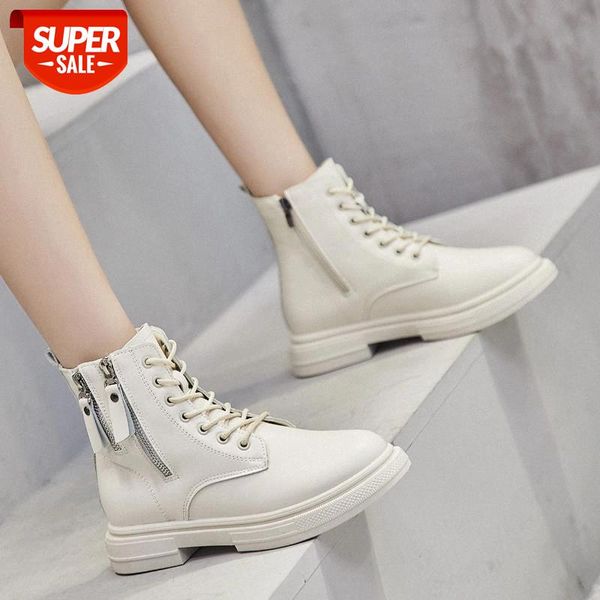 

new autumn winter punk boots women shoes high zipper thick heels black thin streetwear motorcycle biker boots women ankle #y53j