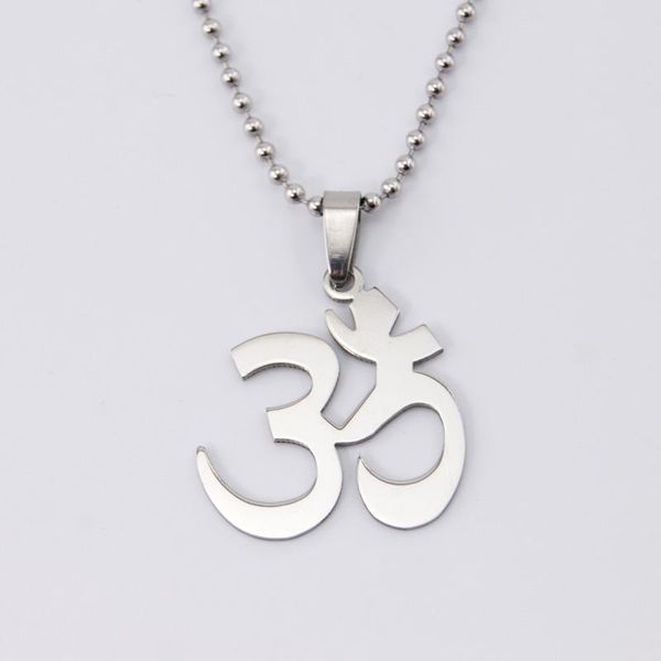 

pendants 100% stainless steel om charm pendant metal jewelry components & findings diy bracelet accessories wholesale 10pcs, Black
