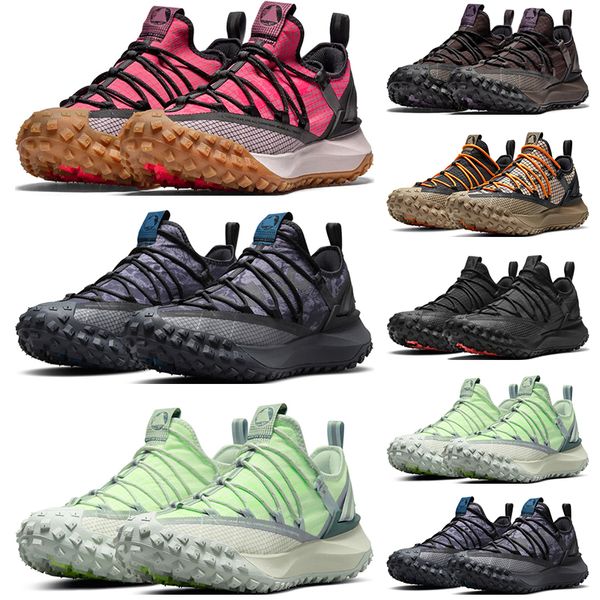 

acg mountain fly low men women trainers running shoes fossil green abyss sea glass brown basalt flash crimson black anthracite mens sports s