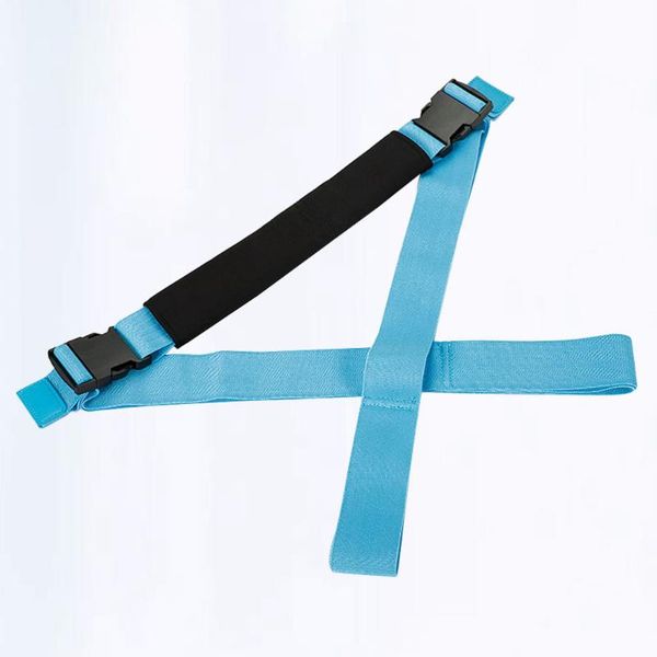 

prcatical tension belt adjustable elastic band exercise strap durable strap for dance yoga fitness workout (blue)