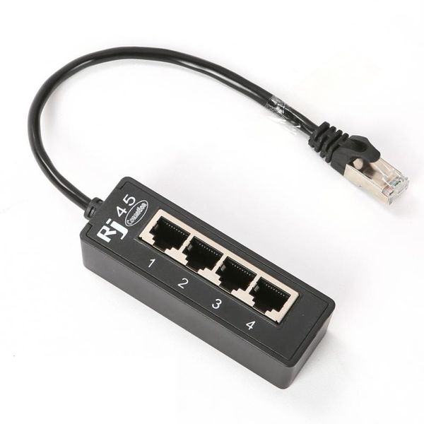 

hubs rj45 cats splitter ethernet network 1 male to 4 female connector adapter networking extension cable plug adapters