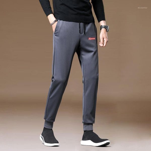 

mens pants fashion streetwear men smoothie breathable slacks male sweatpants haroon formal casual leggings men's, Black