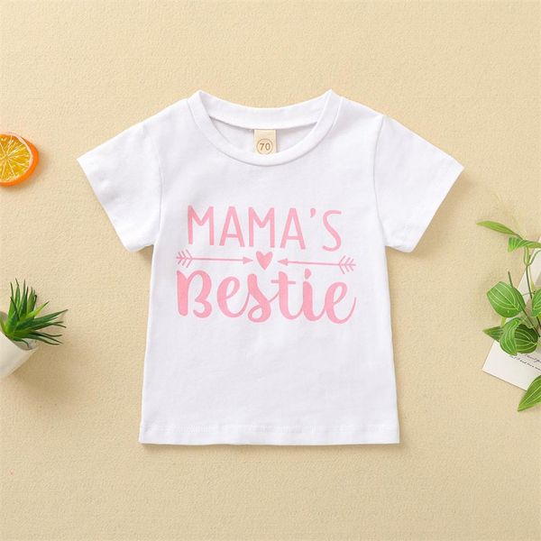 

summer short t-shirt outfits kids baby girlmama's e printing simple 395 y2, Blue