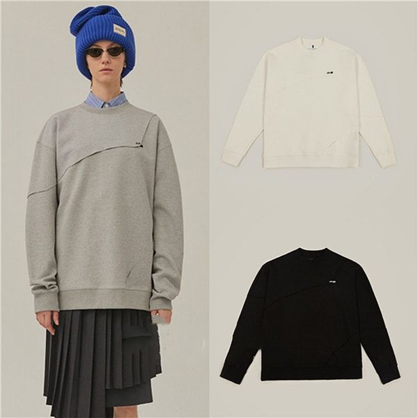 

2021 new error sewing crumple sweatshirts men women adererror embroidered ader hoodie z0t1, Black