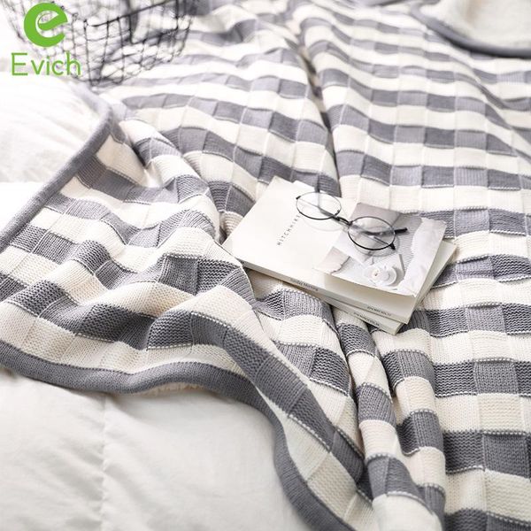 

evich simple fall/winter super warm lamb wool knitted durable blanket comfortly double layer heavy fluff blanket jk082