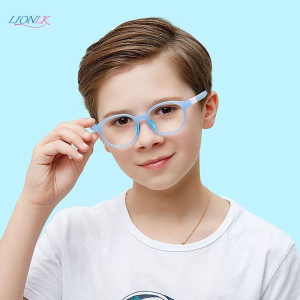 

sunglasses lionlk fashion two-tone oval comfortable silicone children's glasses tr90 girls boys light eyeglasses frame 2021, White;black