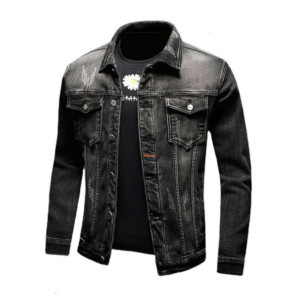 

new men's wear, youth denim jacket, fashion, Black;brown