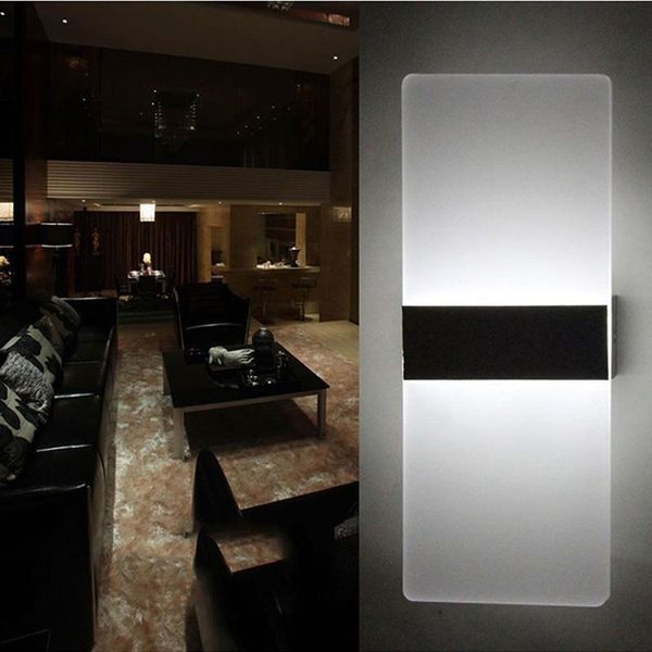 

led wall light-up down cube indoor outdoor sconce lighting lamp fixture decor hee889