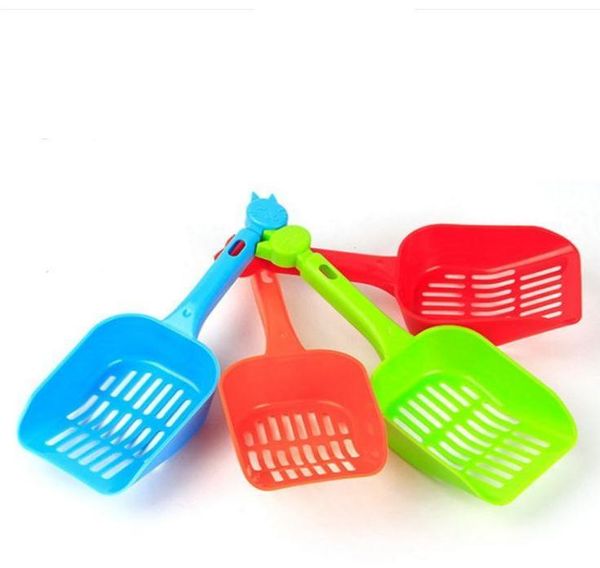 Plástico Pet Fecal Limpeza Espaço Multi Cor com Handle Cat Bitter Shovel Durável Engrossar Animais de Estimação Suprimentos Venda Quente Atacado