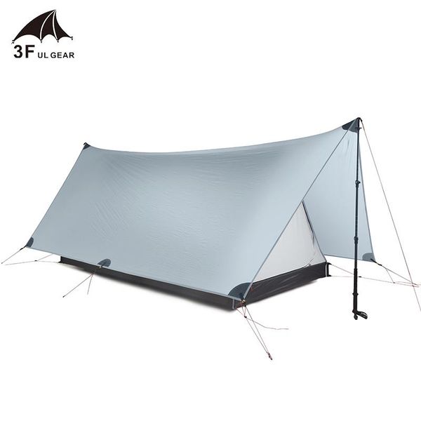 

3f ul gear shanjing 2 person outdoor ultralight camping tent 3 season professional 20d silnylon rodless multifunction tent