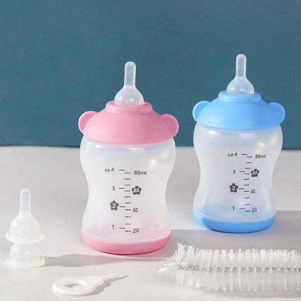 

dog bowls & feeders 100ml practical pet nurser nursing feeding silicone bottle kits small baby nipples for milk water kittens puppy