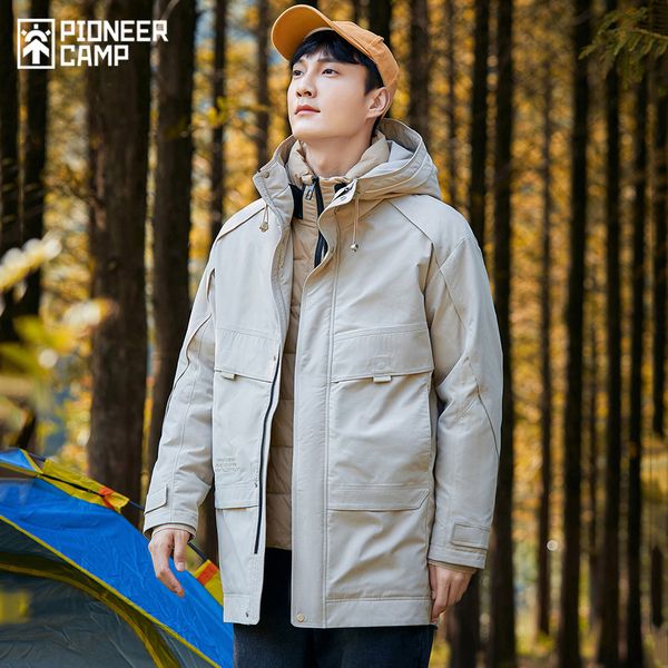 

pioneer camp - men's waterproof et, windproof warm coat, outdoor, xyr06197s, winter 2020, Black