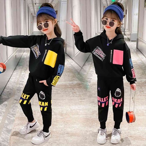 

kid baby girl clothes autumn winter hoodies t shirt skinny pants tracksuit children 3 4 5 6 7 8 9, White