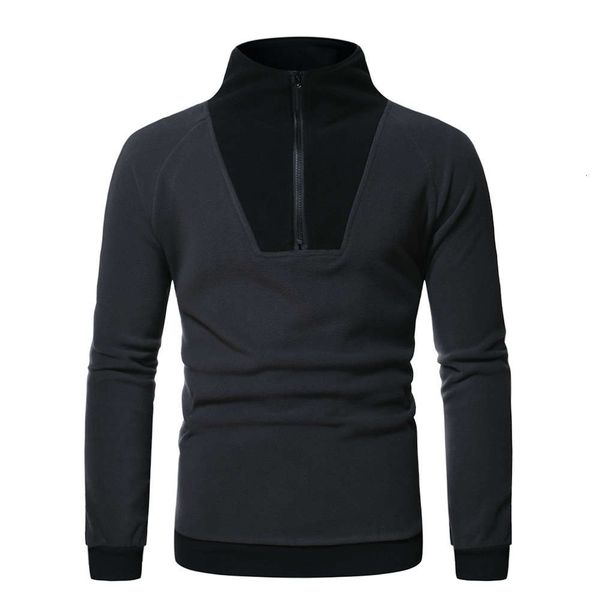 

autumn and winter 2020 new high collar men's casual sweater jacket european pullover, Black