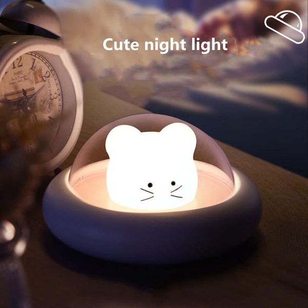 

night lights led cartoon cute light up pat dormitory and household bedside feeding creative gift table lamp