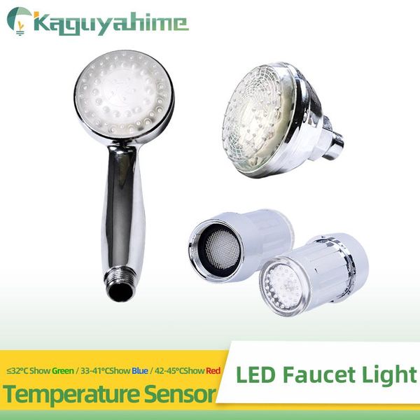 

kitchen faucets k-ru led water faucet accessories glow colorful tap nozzle for bathroom head light 3 colors 7