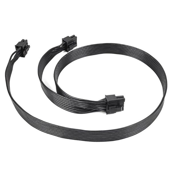 

computer cables & connectors 6pcs adapter board power cord 8pin male to double 8 (6+2) pin 60cm connect the black cable conversion