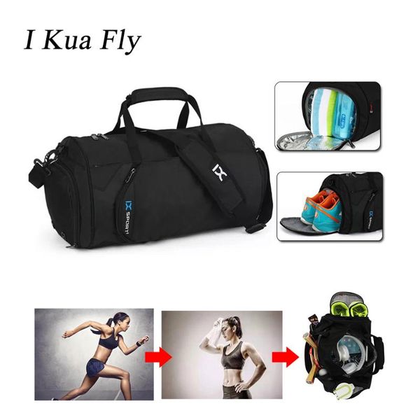 

outdoor bags gym bag yoga fitness folding travel nylon hand luggage with separate space for shoes lady women z4