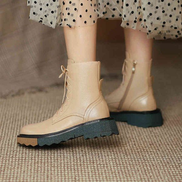 

dress shoes qutaa 2022 women ankle chelsea boots mixed color platform square med heel winter big size 34-39 qguz, Black