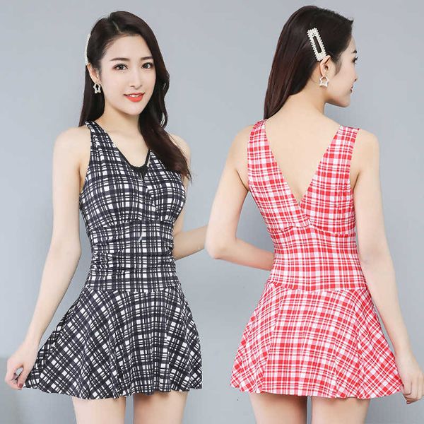 

fairy fan swimsuit for female conservative students, White;black