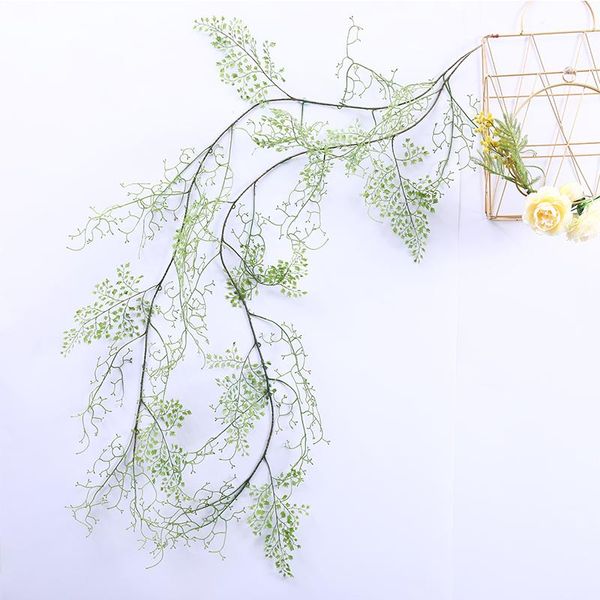 Flores decorativas grinaldas 1,2 metros artificiais verde rattan wedding decoração DIY Garland processo simulação por atacado em casa