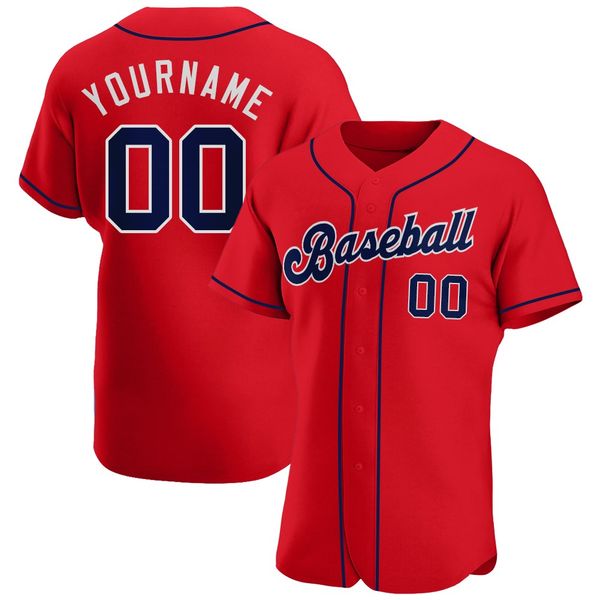 

custom red navy-white-4587 authentic baseball jersey, Blue;black