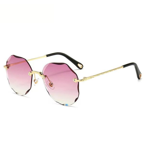 

new gradient color sunglasses ins female korean version temperament big face thin polygonal sunglasses tide wholesale, White;black